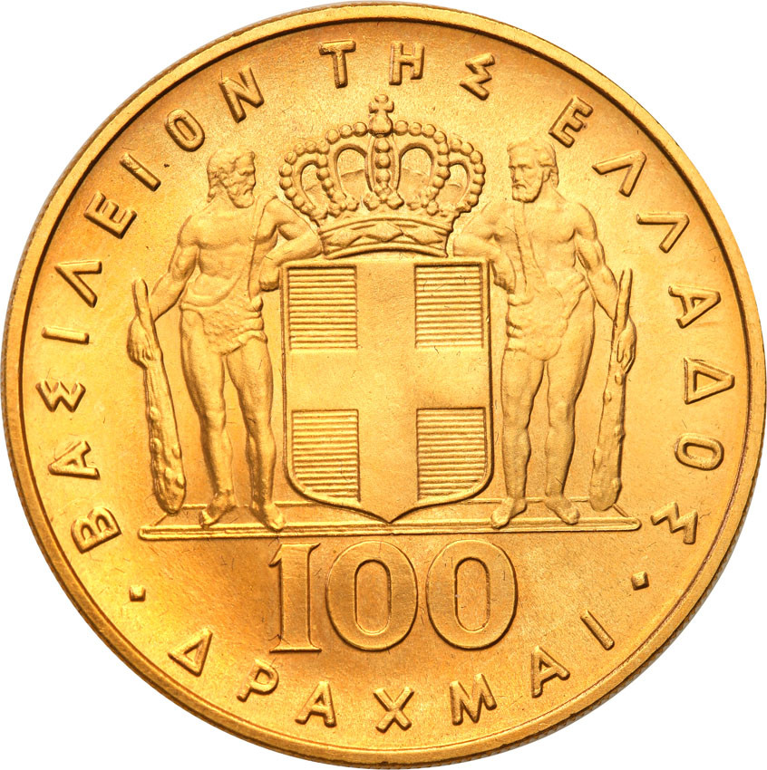 Grecja. Konstantin II (1964-1973). 100 drachm 1970, 3-cia Rocznica Rewolucji 1967